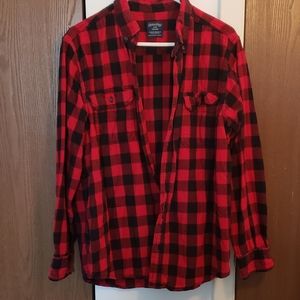Men's Faded Glory Red Flannel Sz L